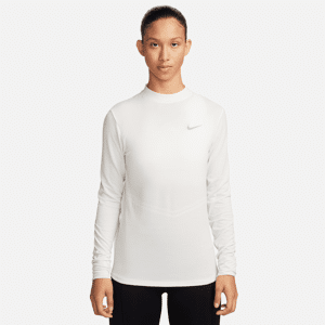 Langærmet Nike Swift-trøje med høj krave til kvinder - hvid hvid L (EU 44-46)