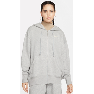 Oversized Nike Sportswear Phoenix-hættetrøje med lynlås til kvinder - grå grå M (EU 40-42)