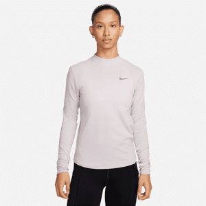 Langærmet Nike Swift-trøje med høj krave til kvinder - lilla lilla XL (EU 48-50)