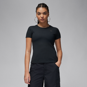 Tætsiddende Jordan Essentials-T-shirt med korte ærmer til kvinder - sort sort XL (EU 48-50)