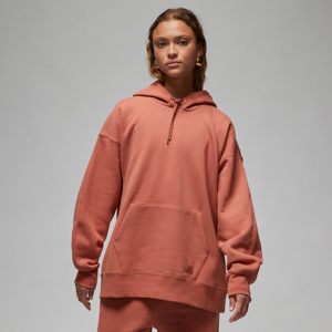 Jordan Flight Fleece-pullover-hættetrøje til kvinder - Orange Orange XL (EU 48-50)