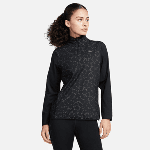 Nike Swift Element-løbetop med 1/4 lynlås til kvinder - sort sort XS (EU 32-34)