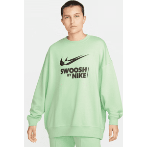 Oversized Nike Sportswear-sweatshirt i fleece med rund hals til kvinder - grøn grøn XL (EU 48-50)