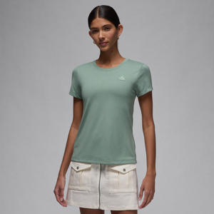 Tætsiddende Jordan Essentials-T-shirt med korte ærmer til kvinder - grøn grøn XL (EU 48-50)