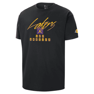 Los Angeles Lakers Courtside Statement Edition Jordan NBA Max90-T-shirt til mænd - sort sort XXL