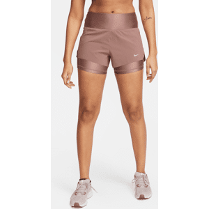 Nike Dri-FIT Swift-2-i-1-løbeshorts (7,5 cm) med mellemhøj talje og lommer til kvinder - lilla lilla XS (EU 32-34)