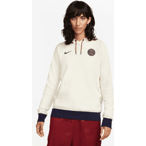 Paris Saint-Germain Essential Nike-pullover-hættetrøje i fleece til kvinder - hvid hvid XS (EU 32-34)