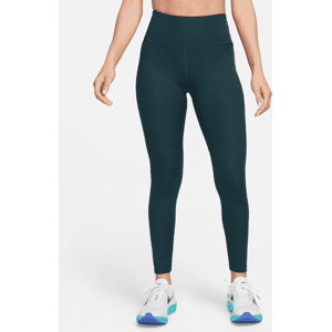 Nike Fast-7/8-leggings med mellemhøj talje, print og lommer til kvinder - grøn grøn XS (EU 32-34)