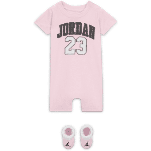 Jordan-sæt med buksedragt og booties til babyer - Pink Pink 6-12M