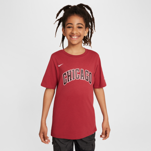 Chicago Bulls City Edition-Nike NBA-T-shirt med logo til større børn - rød rød S