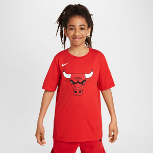 Chicago Bulls Essential Nike NBA Logo-T-shirt til større børn (drenge) - rød rød L
