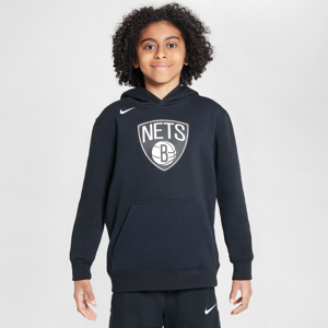 Brooklyn Nets Nike NBA-pullover-hættetrøje i fleece til større børn - sort sort S