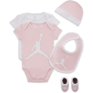 Femdelt Jordan Core-body-gavesæt i æske til babyer - Pink Pink 6-12M