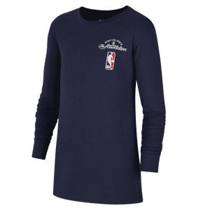 Langærmet Team 31 Courtside Nike NBA-T-shirt til større børn - blå blå M