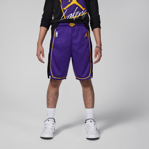 Los Angeles Lakers Statement Edition Jordan NBA Swingman-basketballshorts til større børn - lilla lilla XL