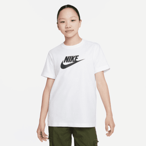 Nike Sportswear-T-shirt til større børn (piger) - hvid hvid M