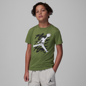 Jordan Jumpman Flight Sprayed Tee-T-shirt til større børn - brun brun S