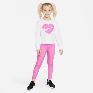 Todelt Nike Graphic Tee and Printed Leggings Set-sæt til mindre børn - Pink Pink 4