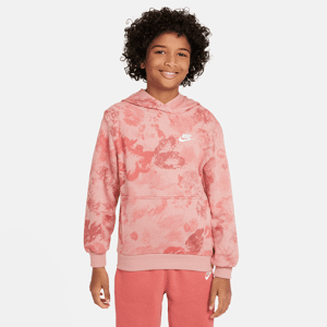 Nike Sportswear Club Fleece-pullover-hættetrøje til større børn - Pink Pink S