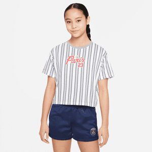 Nike Paris Saint-Germain-T-shirt til større børn (piger) - hvid hvid L