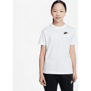 Nike Sportswear-T-shirt til større børn (piger) - hvid hvid S