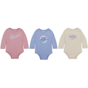 Nike-Doodle Dreamer-body til babyer i pakke med 3 stk. (3-6 mdr.) - lilla lilla 6-9M