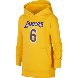 Los Angeles Lakers Nike NBA-pullover-hættetrøje i fleece til større børn - gul gul L