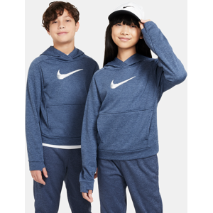 Nike Multi+ Therma-FIT-pullover-hættetrøje til større børn - blå blå M