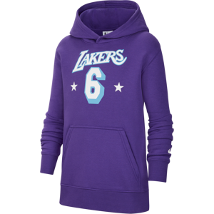 Los Angeles Lakers Nike NBA-pullover-hættetrøje i fleece til større børn - lilla lilla M