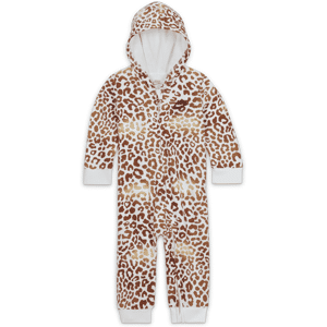 Nike Hooded Printed Coverall-heldragt til babyer (3-6M) - brun brun 9-12M