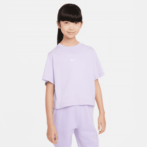 Nike Sportswear-T-shirt til større børn (piger) - lilla lilla S