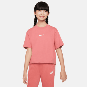 Nike Sportswear-T-shirt til større børn (piger) - rød rød S