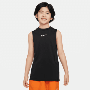 Nike Pro-bluse uden ærmer til større børn (drenge) - sort sort S