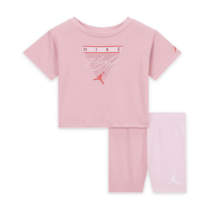 Jordan Mini Me Flight-cykelshortssæt til babyer (12-24 mdr.) - Pink Pink 18M