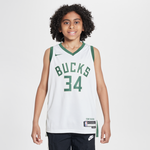 Milwaukee Bucks 2022/23 Association Edition Nike NBA Swingman-trøje til større børn - hvid hvid M