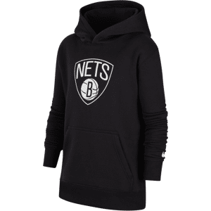 Brooklyn Nets Nike NBA-pullover-hættetrøje i fleece til større børn - sort sort M