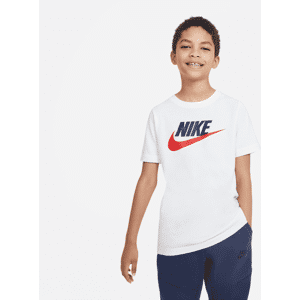 Nike Sportswear-T-shirt i bomuld til større børn - hvid hvid S