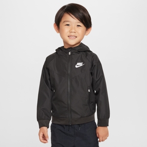 Nike Sportswear Windrunner-jakke med lynlås i fuld længde til småbørn - sort sort 4T