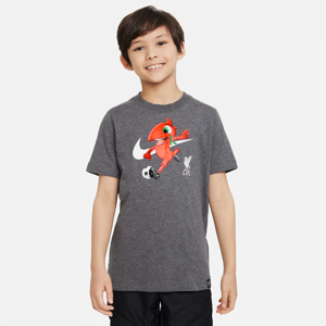 Liverpool FC Mascot Nike-fodbold-T-shirt til større børn - grå grå XL