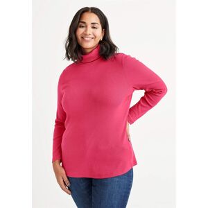 Cellbes of Sweden Ribbet turtleneck trøje i økologisk bomuld Serena  Female  Cerise