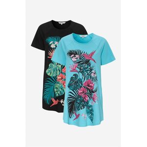 Cellbes of Sweden Lang t-shirt Laguna 2-pack  Female  Petrolblå+Sort