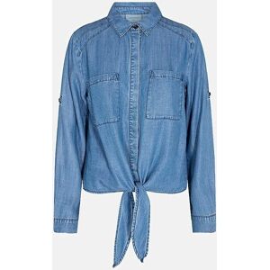 Freequent Bluse i blød lyocell Odea  Female  Blå denim