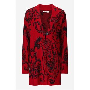 Cellbes of Sweden Jacquard-strikket cardigan Jacqueline  Female  Rød/Sort/Paisley