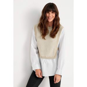 Cellbes of Sweden Skjorte med syet pullover Vendela  Female  Hvid/Beige