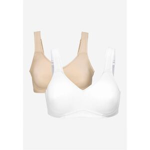 Cellbes of Sweden Uforet soft BH Ingrid 2-pack  Female  Beige+Hvid