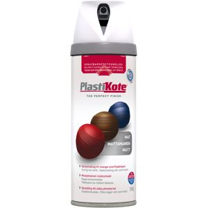 Borup Kemi A/S Plasti-kote Twist, Mat - 23100/ral 9010 Hvid 400ml