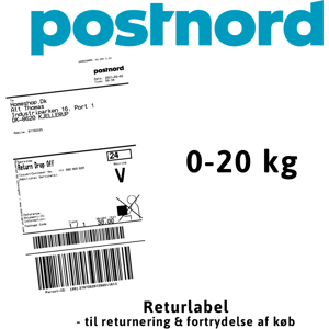 Homeshop Returlabel Postnord 1-20 kg Småpakke