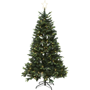 Juletræ kunstig PE/PVC LIFA, Klasse A+, 180x122 cm m/LED og stjerne NORDIC WINTER