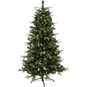 Juletræ kunstig PE/PVC VIGA, Klasse A, 140x96 cm m/LED NORDIC WINTER