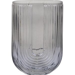 Homeshop Vase U-form i smoked glas 13x6x19 cm - 4441200